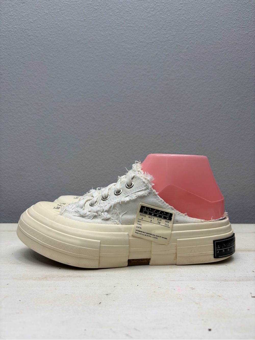 xVESSEL G.O.P. White Canvas Slip-On sneakers Size 8